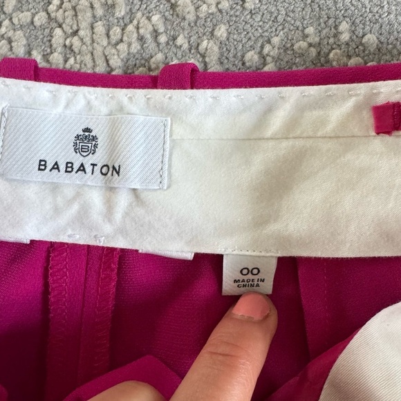 BABATON pink fuchsia Publish High Rise Bootcut Dress Pants trousers 82767 size 0 - Picture 3 of 9